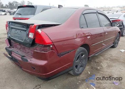2005 Honda Civic Ex/Ex Se из США, поврежденный, VIN 2HGES25715H575665